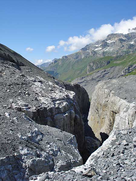 Schlucht des Gamchigletschers