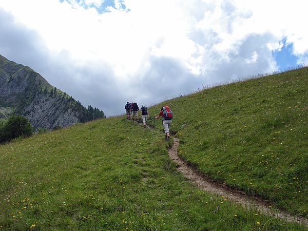 Aufstieg zur Alp Langermatte