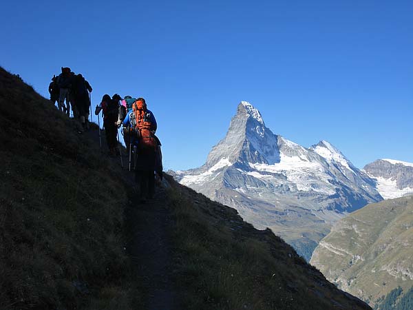 Wir nähern uns dem Matterhorn