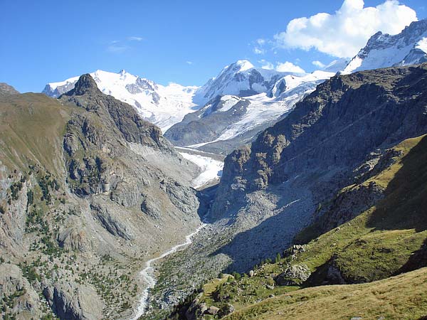 Blick zum Gornergletscher