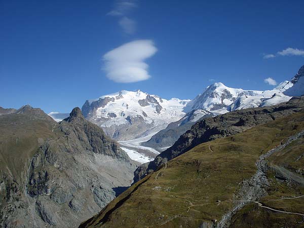 Blick zum Gornergletscher