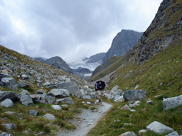 An der Gletschermoräne des Zmuttgletschers