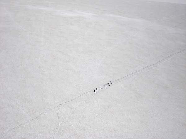 Seilschaft auf dem Plateau du Trient