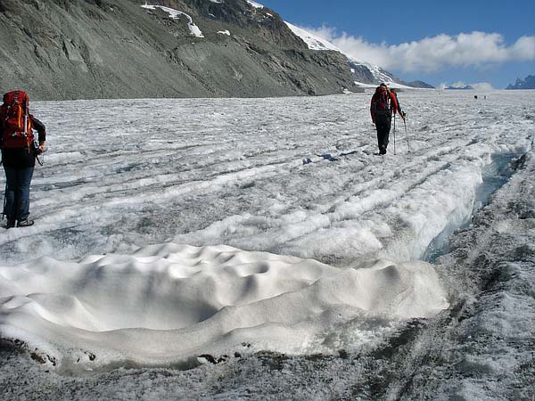 Schneereste auf dem Gletscher