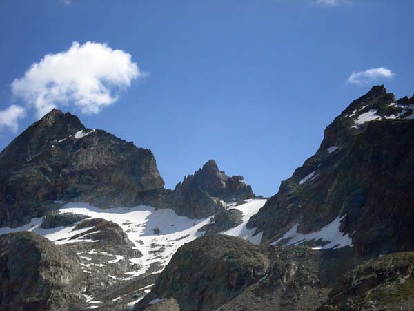 Pointe des Bertol mit der Cabane de Bertol