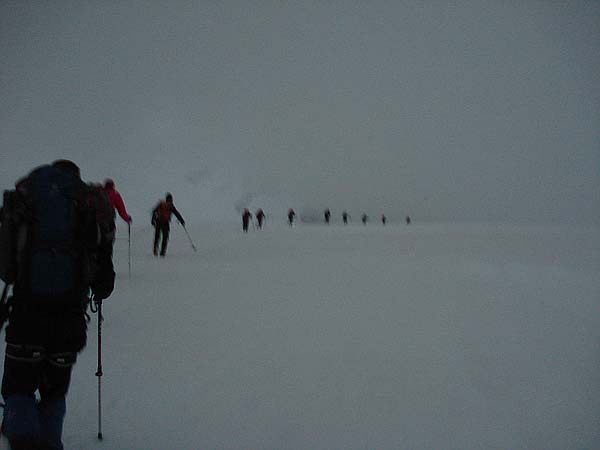 Seilschaften auf dem Glacier du Mont Mine