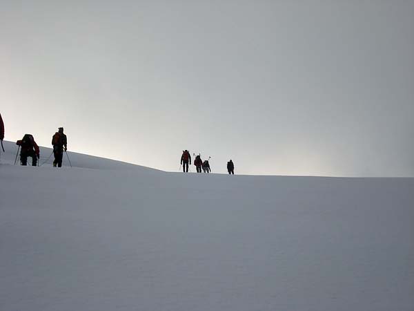 Aufstieg zum Tete Blanche