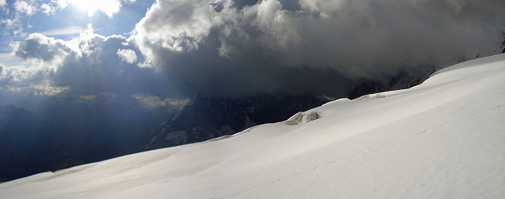 Auf dem Stockjigletscher am Dent d'Hèrens