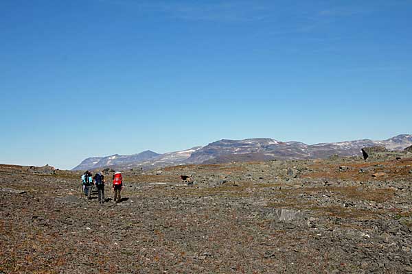 Blick zum Trehakfjellet, Dulbbot und Nuorjjovárri