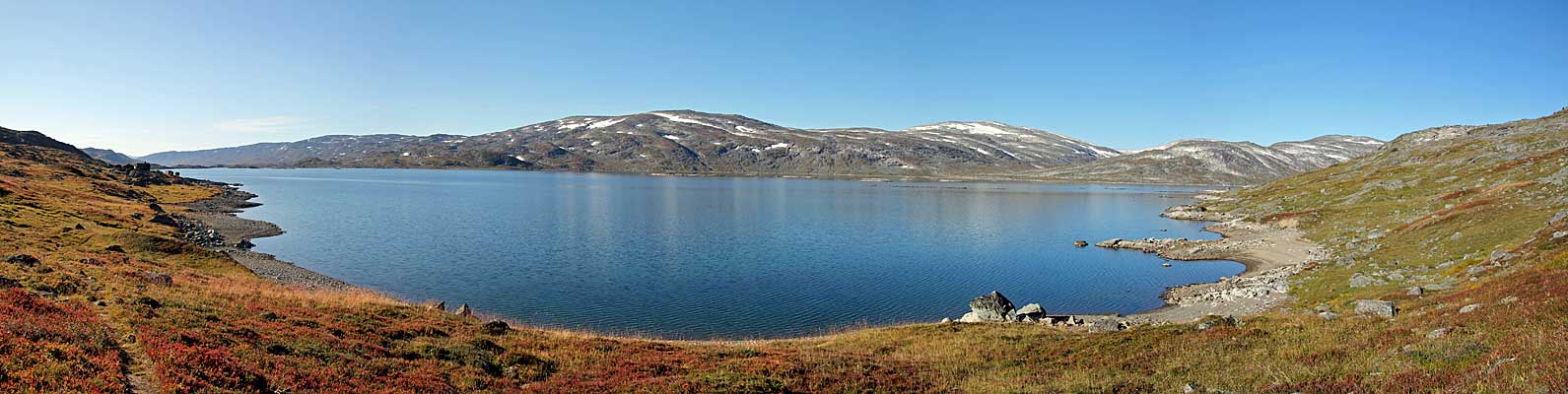 Wir verlassen den See Gautelisvatnet