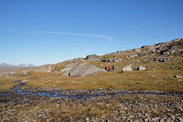 Aufstieg zum See Trehakfjellvatnet