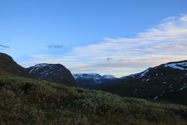 Blick zum Låddebákte, Alep Stuollo und Lulep Stuollo