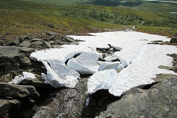 Flussquerung mit Schnefeld