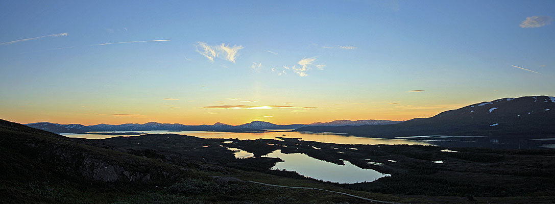 Abendstimmung auf der Dijdderhalbinsel am Virihávrre