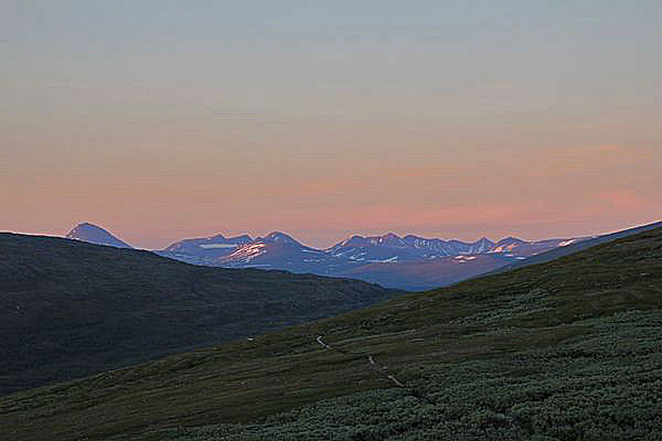 Sarekgipfel im Abendrot