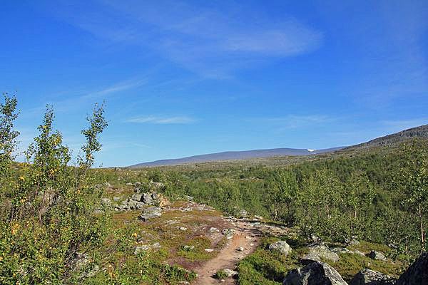 Aufstieg auf das Plateau oberhalb Vakkotavare