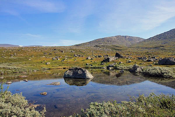 Kleiner See nahe dem Karnjelajåkkå