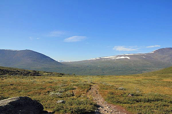 Blick zurück zum Pass südlich des Teusajaure