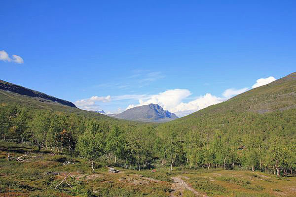 Blick auf den Stuor Avrrik im Tjäktjavagge