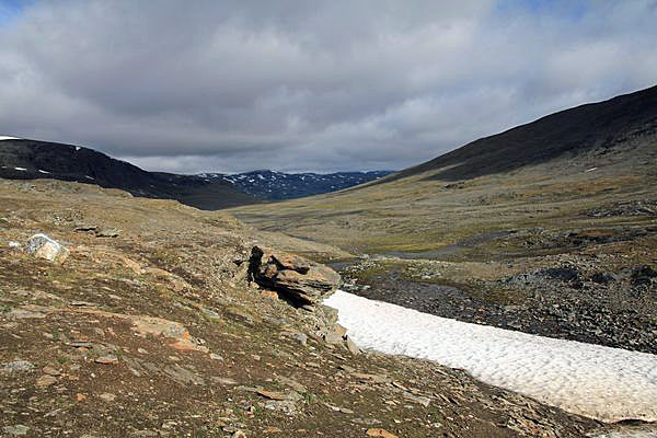 Blick vom Tjäktjapass nach Norden