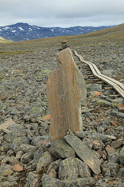 Wegzeichen am Kungsleden