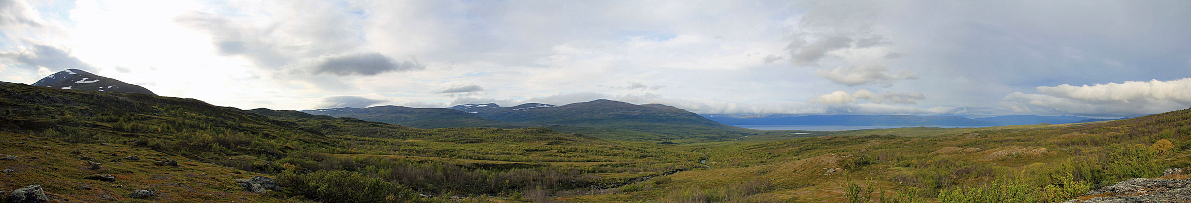 Panorama vom Tältlägret zum Torneträsk