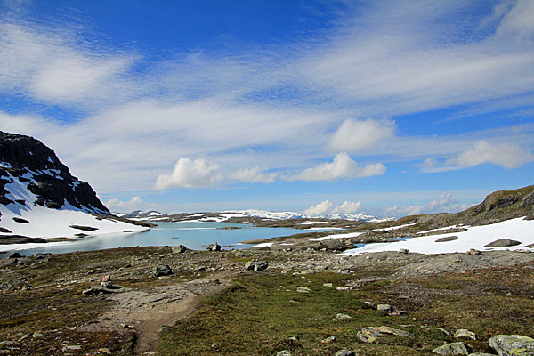 Blick zurück über den Ramnabergvatnet