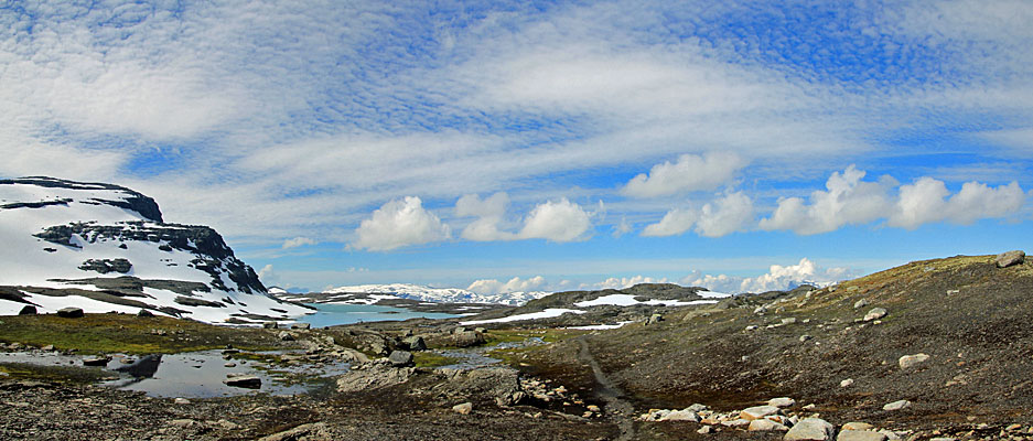 Blick zurück über den Ramnabergvatnet