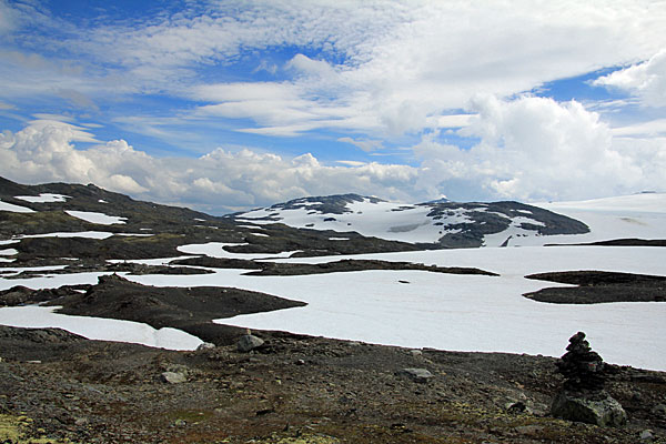 Hardangerjøkulen von der Dyrhaugane-Ebene