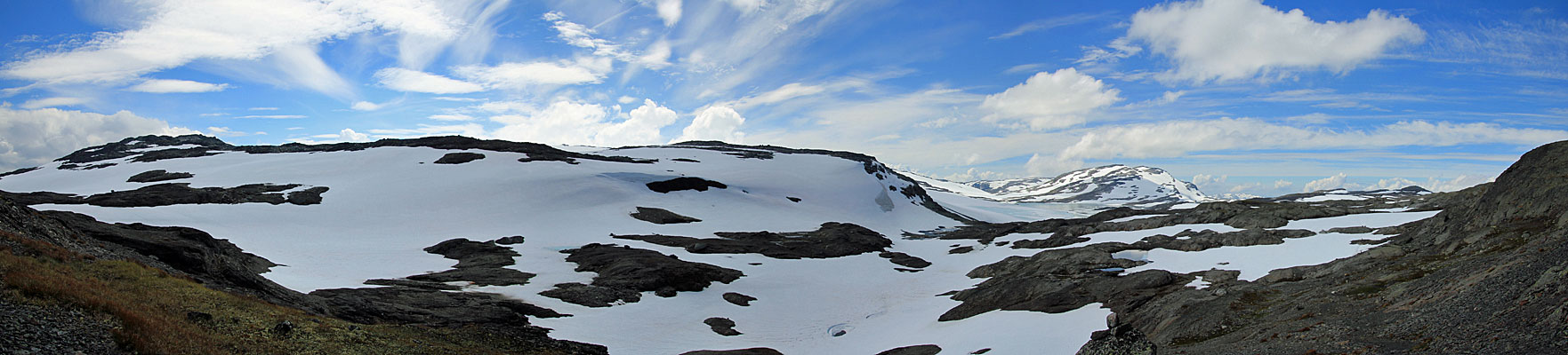 Hardangerjøkulen vom nördlichen Ende der Dyrhaugane-Ebene