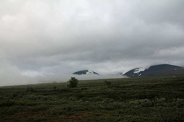 Wolken am Boarekjåhkkå