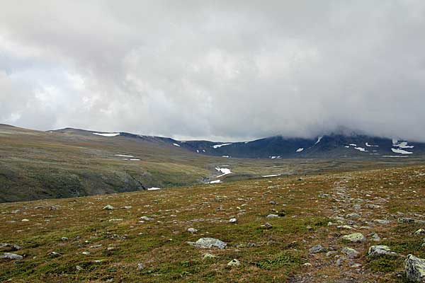 Aufstieg zur Schlucht des Sähkokjåhkå