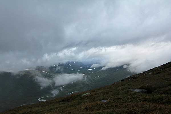 Wolken ziehen durchs Njoatsosvágge