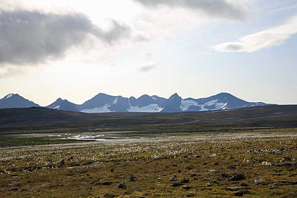 Blick zum Pårte-Massiv