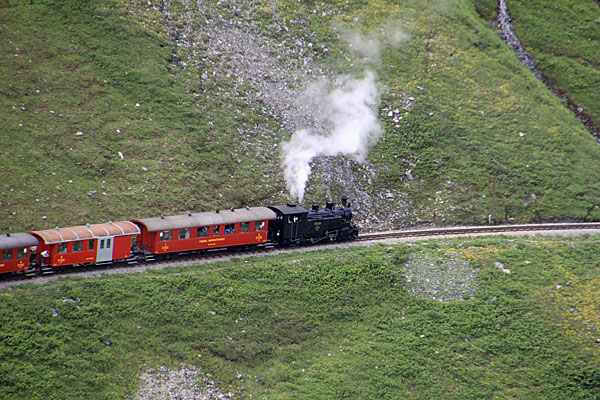 Zug der Furka-Dampfbahn