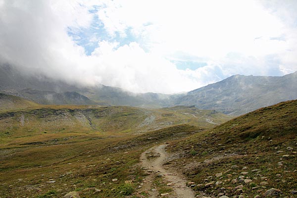 Aufstieg zum Pass Lunghin