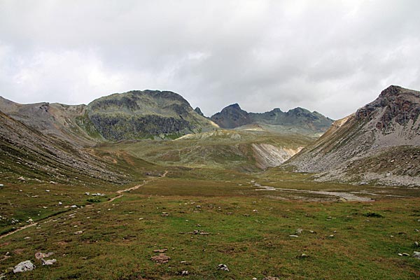 Ein ehemaliger See im Val d' Agnel