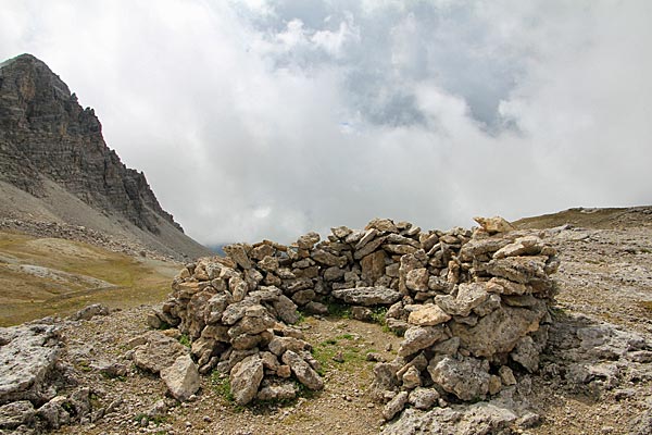 Ein Windschutz auf einem Plateau