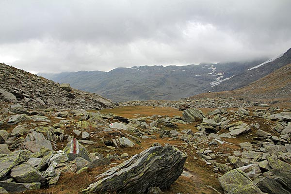 Regen über der Bocchetta de Curciusa