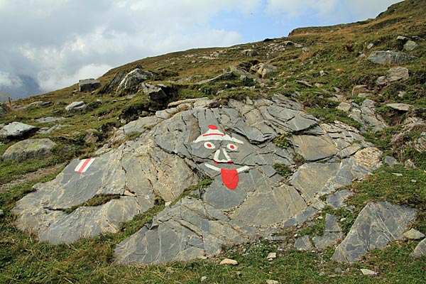 Wegweiser im Val Vignun