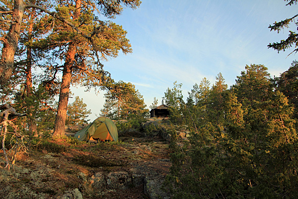 Zelt auf dem Fäberget