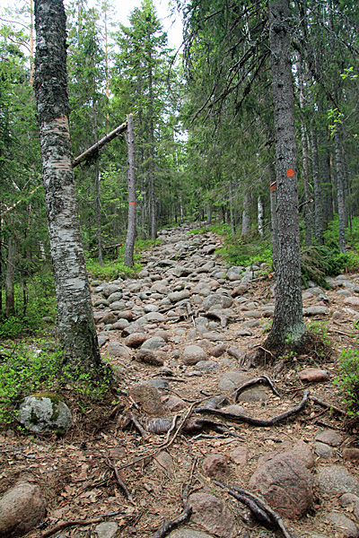 Wanderweg aus Steinen