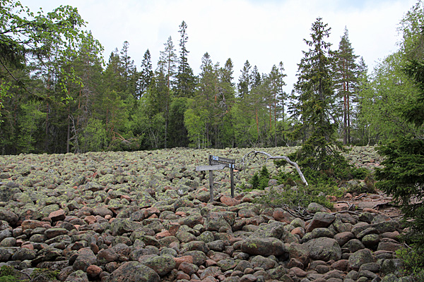 Geröllfeld im Slåttdalen