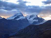 Rimpfischhorn und Strahlhorn mit dem Findelgletscher