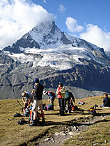 Kurze Rast vorm Matterhorn