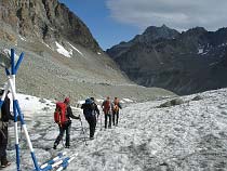 Abstieg zum Haut Glacier d'Arolla
