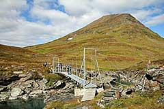 Brücke über den Tjäktjajåkka