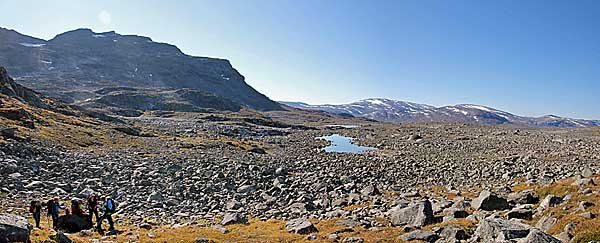 Blick zurück zum Trehakfjellet