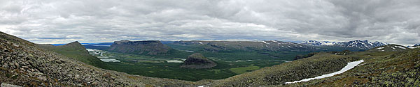 Panorama von südlich des Gierdogiesjtjåhkkå