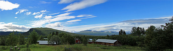 Blick von der Kirche in Kvikkjokk